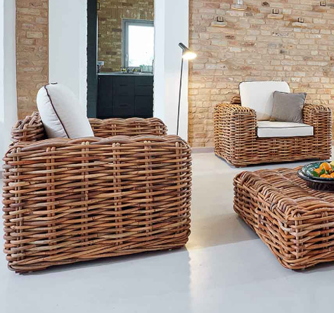 Looms Rattan Möbel Pforzheim - Rattan Sessel Savana
