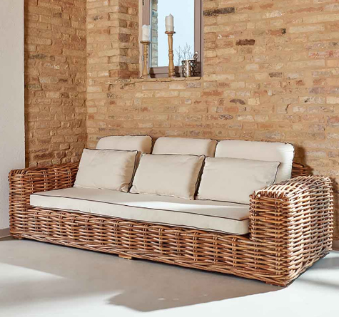 Looms Rattan Möbel Pforzheim - Rattan Divan Savana